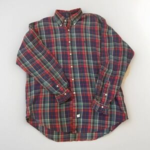 Ralph Lauren Shirt Mens‎ Large Plaid Soft Flannel Long Sleeve Long Tail Outdoor